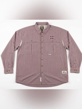 Mississippi State Frat Gingham Long Sleeve Shirt by Drake Waterfowl
